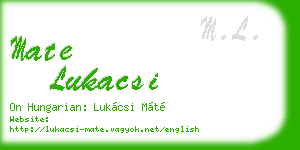 mate lukacsi business card