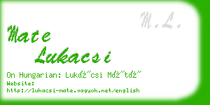 mate lukacsi business card